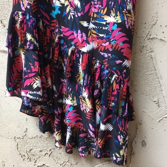 Saloni Lexie Off Shoulder Dress u der knee Floral Dress size 6 - Picture 7 of 13